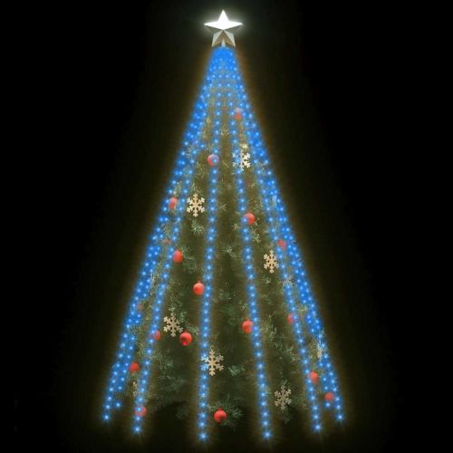Лампички за елха с 500 LED сини 500 см закрито/открито