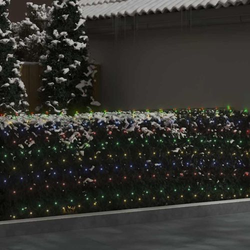 Коледна светеща мрежа цветна 3x3 м 306 LED за закрито/открито