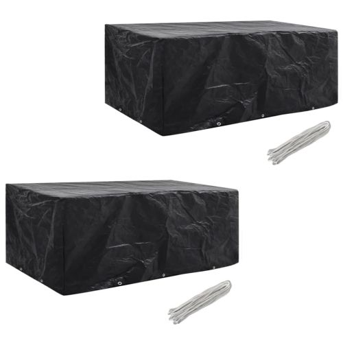 Калъфи за 8-местни градински мебели 2 бр 10 капси 229x113 см