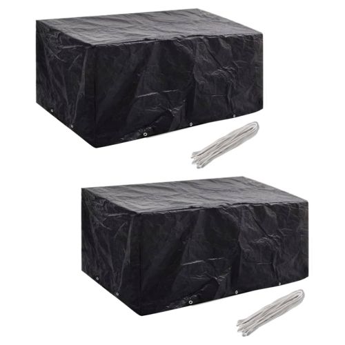 Калъфи за 6-местни градински мебели 2 бр 10 капси 240x140 см