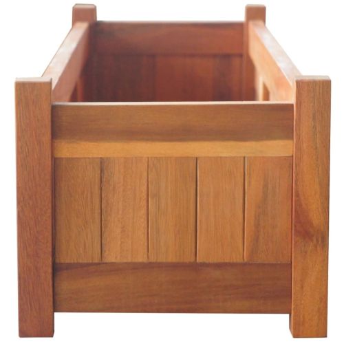 Градински повдигнати лехи, 2 бр, акациево дърво, 100x30x25 см
