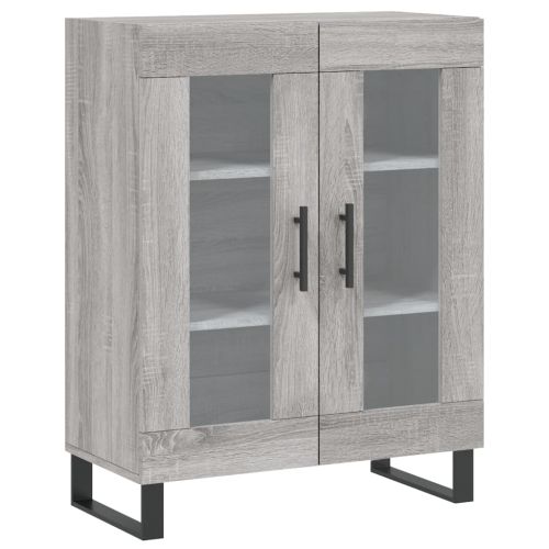 Висок шкаф, сив сонома, 69,5x34x180 см, инженерно дърво