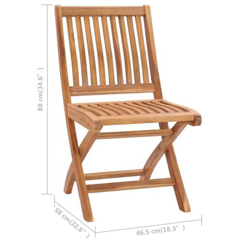 Сгъваеми столове с възглавници 8 бр. Масивно тиково дърво