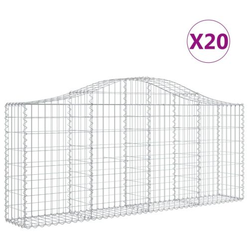 Габионни кошници арка 20 бр 200x30x80/100 см поцинковано желязо