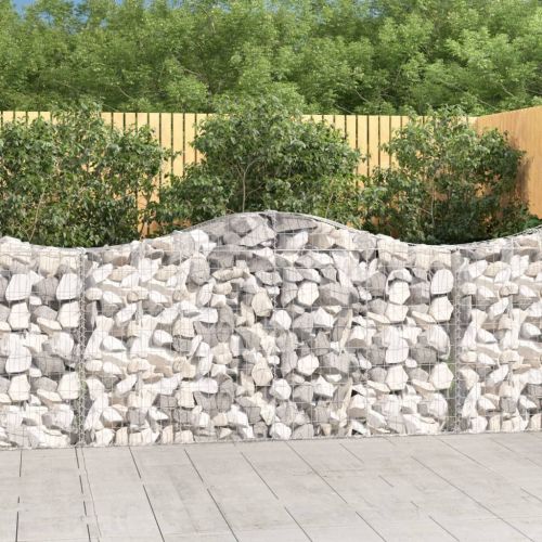 Габионни кошници арка 2 бр 200x30x100/120 см поцинковано желязо