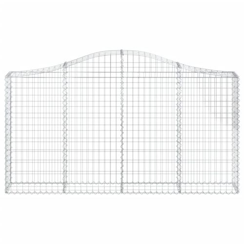 Габионни кошници арка 2 бр 200x30x100/120 см поцинковано желязо