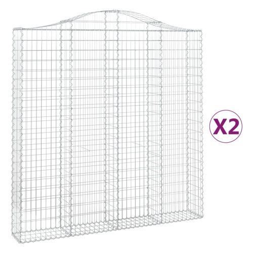 Габионни кошници арка 2 бр 200x30x200/220 см поцинковано желязо