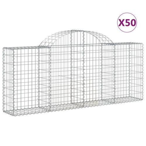 Габионни кошници арка 50 бр 200x30x80/100 см поцинковано желязо