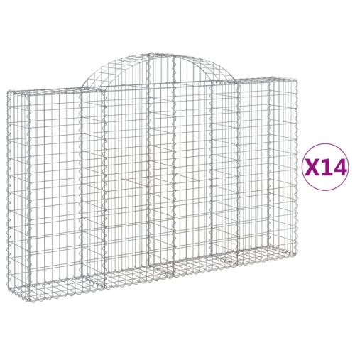 Габионни кошници арка 14 бр 200x30x120/140см поцинковано желязо
