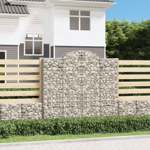 Габионни кошници арка 3 бр 200x30x180/200 см поцинковано желязо