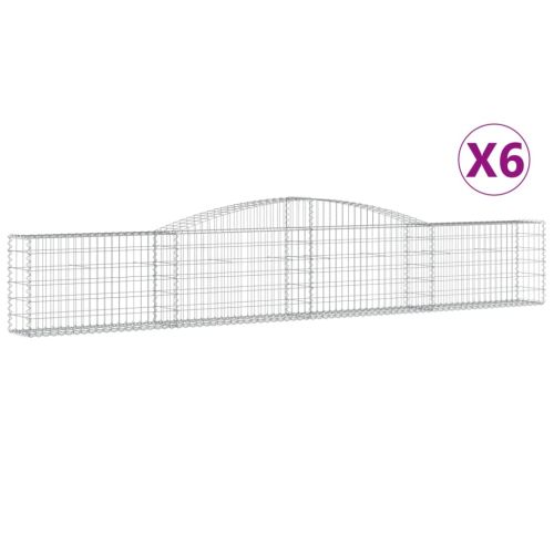 Габионни кошници арка 6 бр 400x30x60/80 см поцинковано желязо