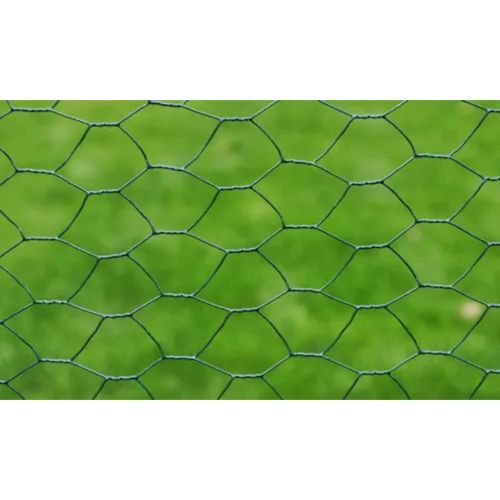 Кокошкарска мрежа с PVC покритие 25х0,5 м зелена