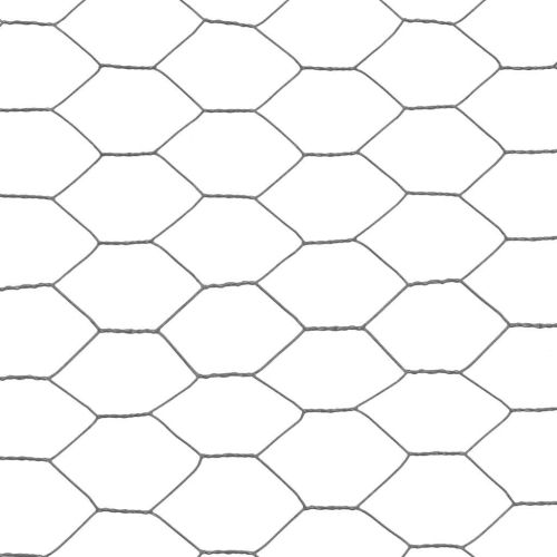 Кокошкарска мрежа, стомана с PVC покритие, 25х1,2 м, сива