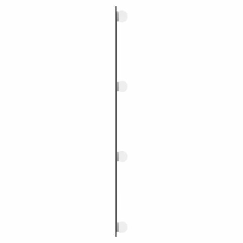 Стенно огледало с LED лампи 30x80 см стъкло правоъгълно