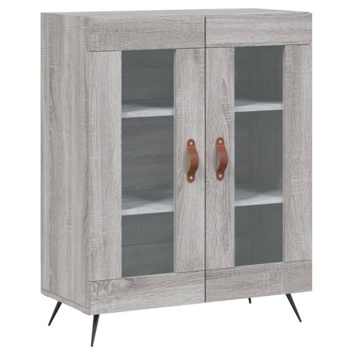 Висок шкаф, сив сонома, 69,5x34x180 см, инженерно дърво
