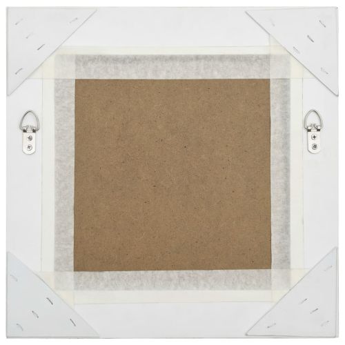 Стенно огледало, бароков стил, 40x40 см, сребристо