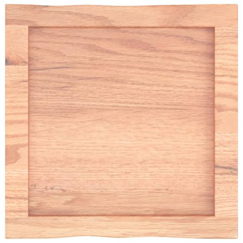 Плот за маса светлокафяв 40x40x(2-4) см обработен масивен дъб
