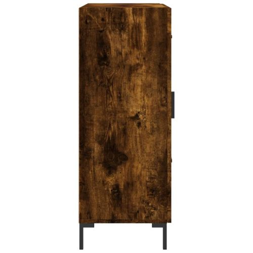 Сайдборд, опушен дъб, 69,5x34x90 см, инженерно дърво