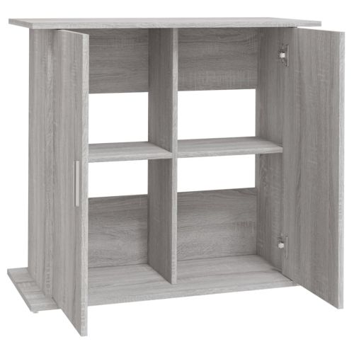 Поставка за аквариум, сив сонома, 81x36x73 см, инженерно дърво