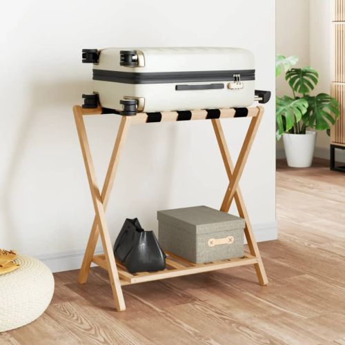 Поставка за куфари, 68x38x58 см, бамбук