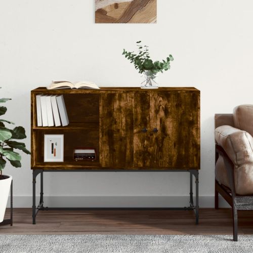 Бюфет опушен дъб 100x40x79,5 см инженерно дърво