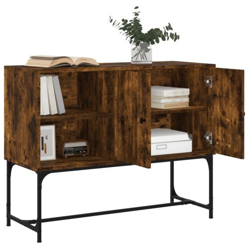Бюфет опушен дъб 100x40x79,5 см инженерно дърво