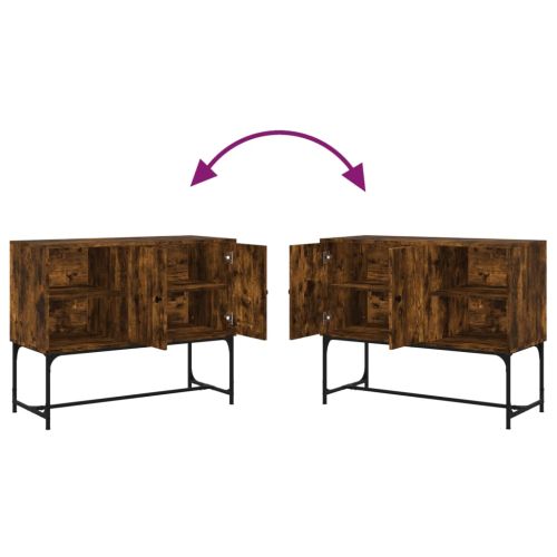 Бюфет опушен дъб 100x40x79,5 см инженерно дърво