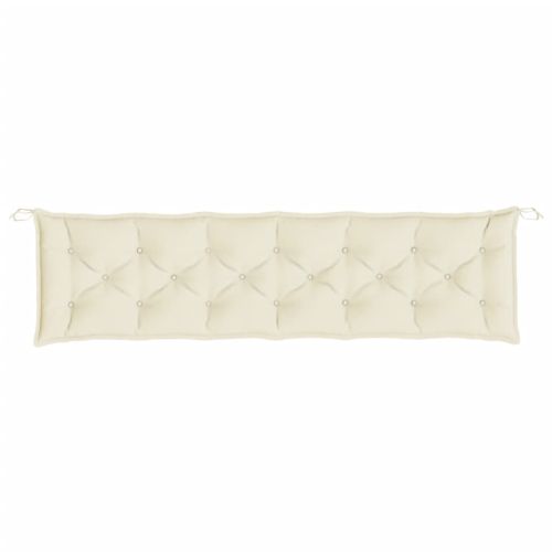 Възглавница за градинска пейка кремава 200x50x7 см оксфорд плат