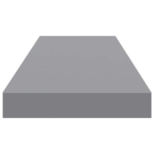 Окачени стенни рафтове, 2 бр, сиви, 80x23,5x3,8 см, МДФ