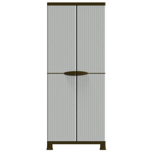Пластмасов шкаф, 68x39x171,5 см, ратанов дизайн