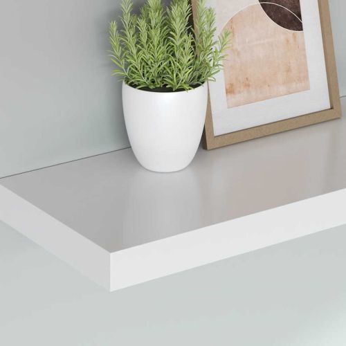 Окачени стенни рафтове, 4 бр, бели, 120x23,5x3,8 см, МДФ