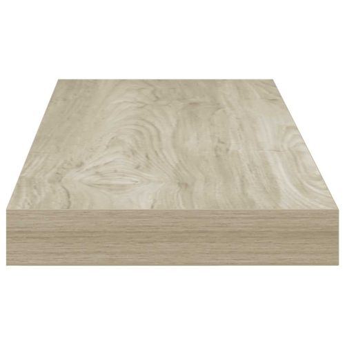 Окачен стенен рафт, дъб, 60x23,5x3,8 см, МДФ
