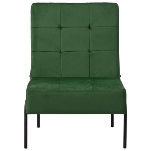 Стол за релаксация, 65x79x87 см, тъмнозелен, кадифе
