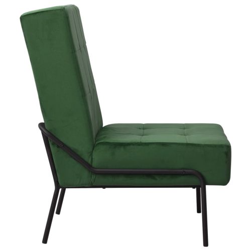 Стол за релаксация, 65x79x87 см, тъмнозелен, кадифе