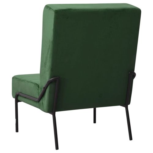 Стол за релаксация, 65x79x87 см, тъмнозелен, кадифе