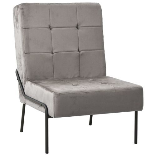 Стол за релаксация, 65x79x87 см, светлосив, кадифе