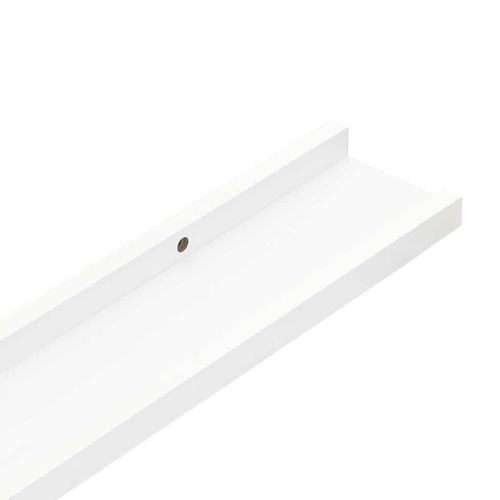 Стенни рафтове, 4 бр, бели, 40x9x3 см