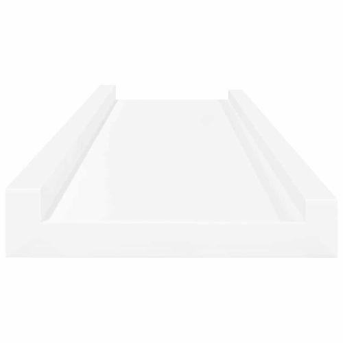 Стенни рафтове, 4 бр, бели, 80x9x3 см