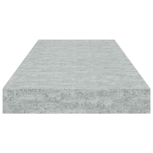 Окачени стенни рафтове, 2 бр, бетонно сиви, 60x23,5x3,8 см, МДФ