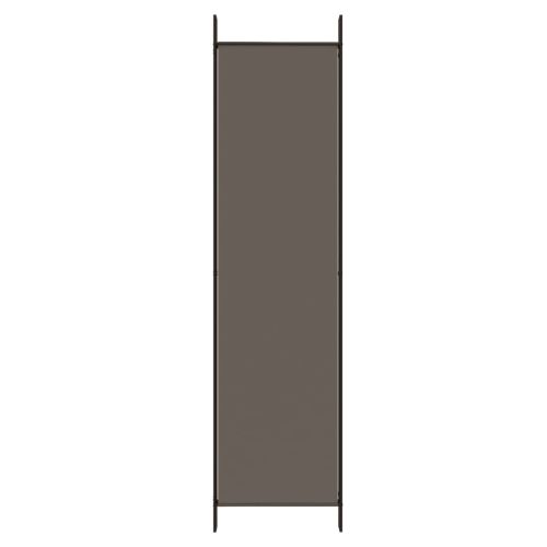 Параван за стая, 6 панела, антрацит, 300x220 cм, текстил