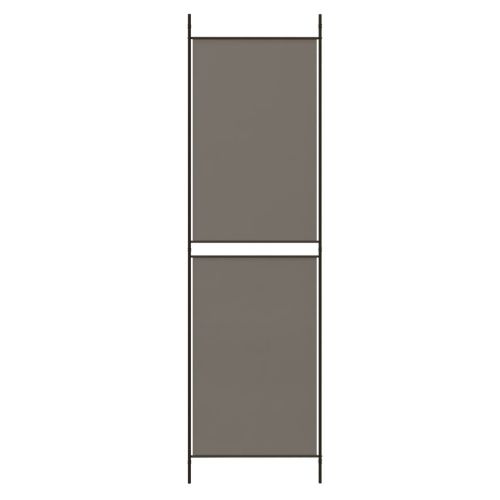 Параван за стая, 5 панела, антрацит, 250x200 cм, текстил