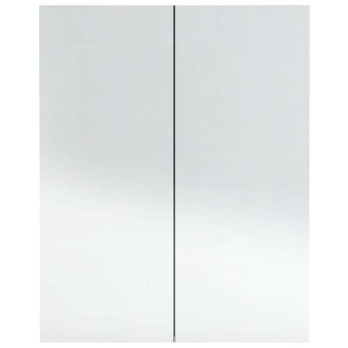 Шкаф с огледало за баня, 60x15x75 см, МДФ, антрацит