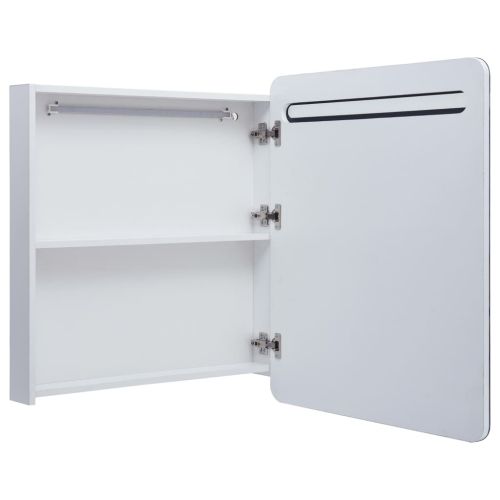 LED шкаф с огледало за баня, 68x9x80 см