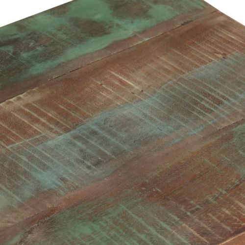 Помощна маса с колелца 40x40x42 см масивно регенерирано дърво
