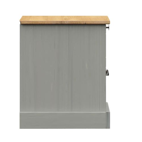 Нощно шкафче VIGO сиво 42x35x42 см бор масив