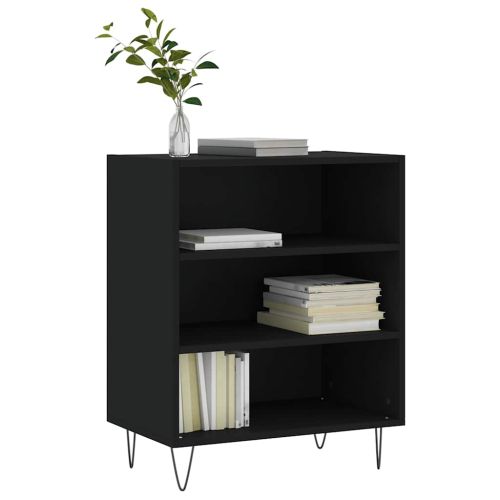 Бюфет черен 57x35x70 см инженерно дърво