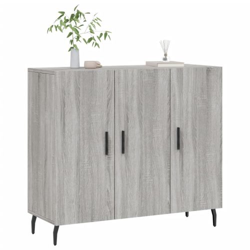 Сайдборд, Сив сонома, 90x34x80 см, инженерно дърво