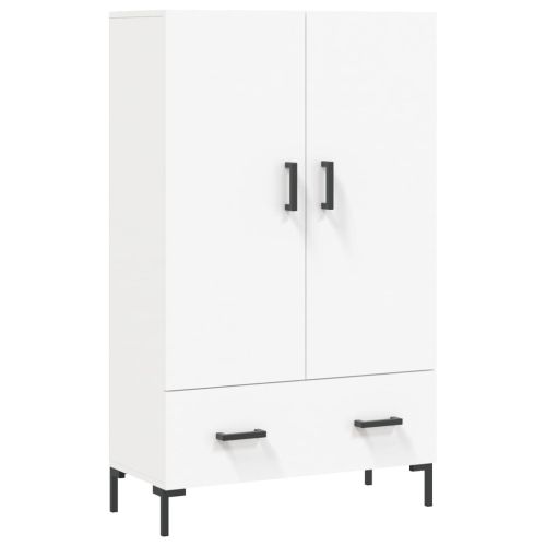 Висок шкаф, бял, 69,5x31x115 см, инженерно дърво