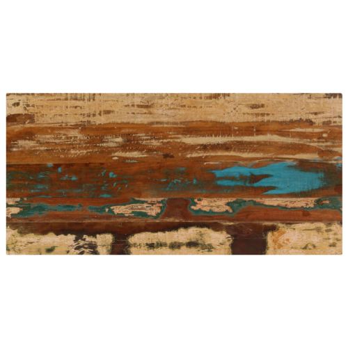Маса за кафе, 100x50x35 см, регенерирано дърво масив и стомана