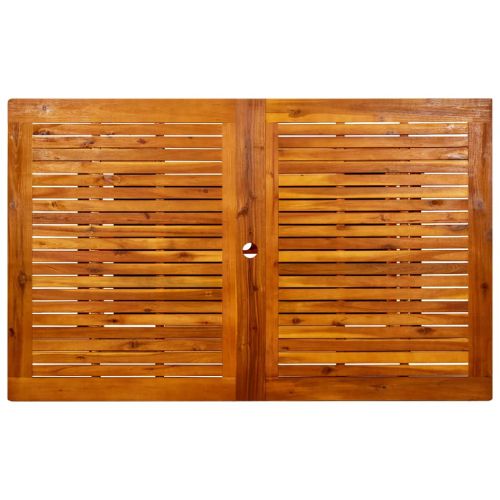 Градинска трапезна маса, (160-240)x100x75 cм, акация масив